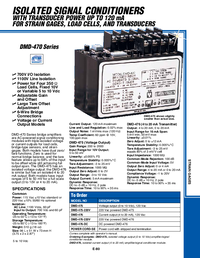 Thumbnail of document Data Sheet - DMD-475 Isolated Strain Amplifier